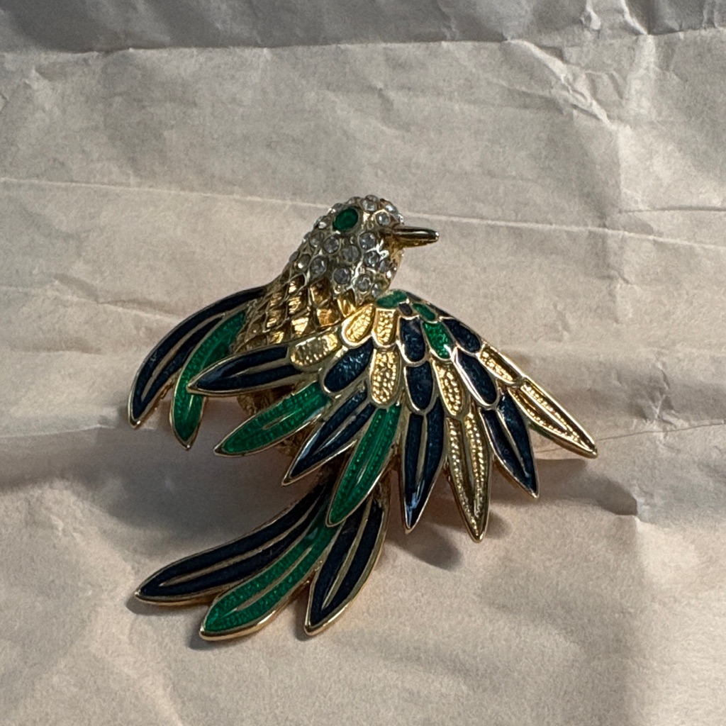 Vintage D’orian Bird Of Paradise Brooch
